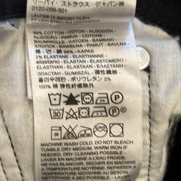 Levi's Men's 513 Slim Straight Jean Black Size 30x32 - Picture 8 of 9